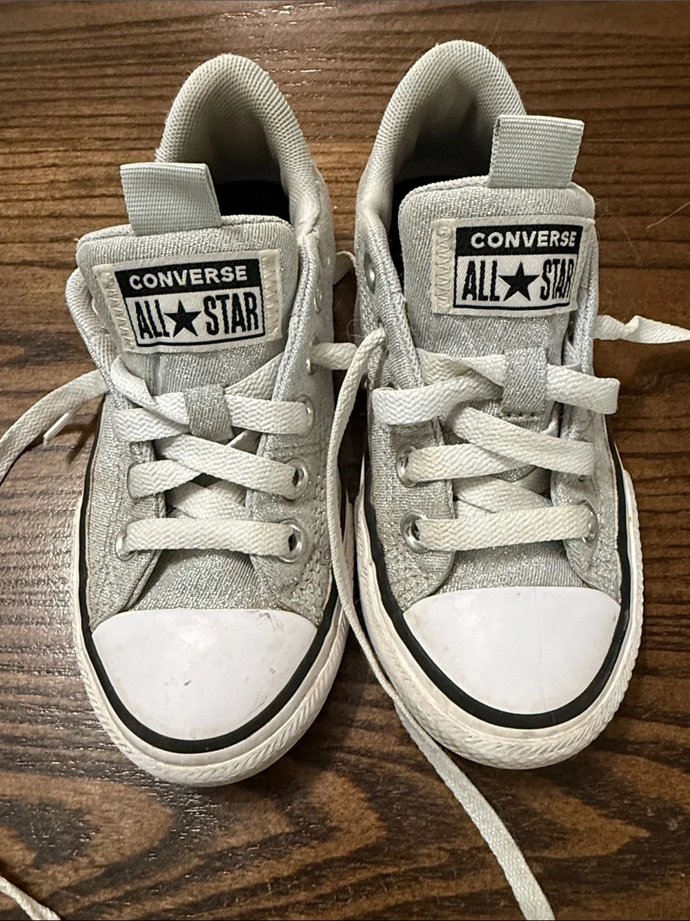 Converse Kids Low Top Sneakers - White and Light Gray